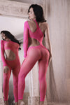 ONE MORE TIME One Shoulder Cut Out Bodystocking