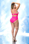 Radiant Comfort:  Hot Pink Mesh Bodysuit