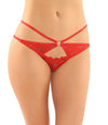 RED Lingerie jasmine strappy lace thong with front keyhole cut out fantasy lingerie